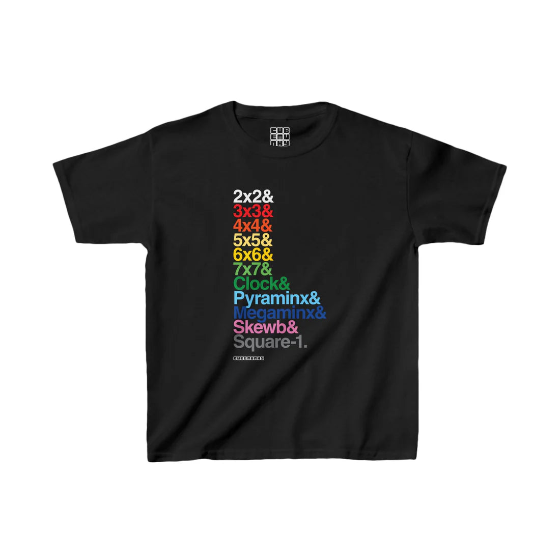 Cubemunky &List WCA Cubing Rainbow T-shirt - UNISEX ADULT