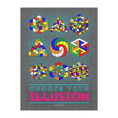 Cubemunky 'Choose your Illusion' Cubing Poster