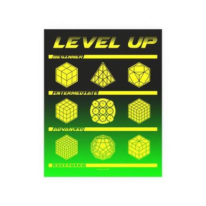 Cubemunky LVL UP Cubing Poster