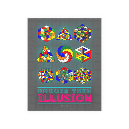 Cubemunky 'Choose your Illusion' Cubing Poster