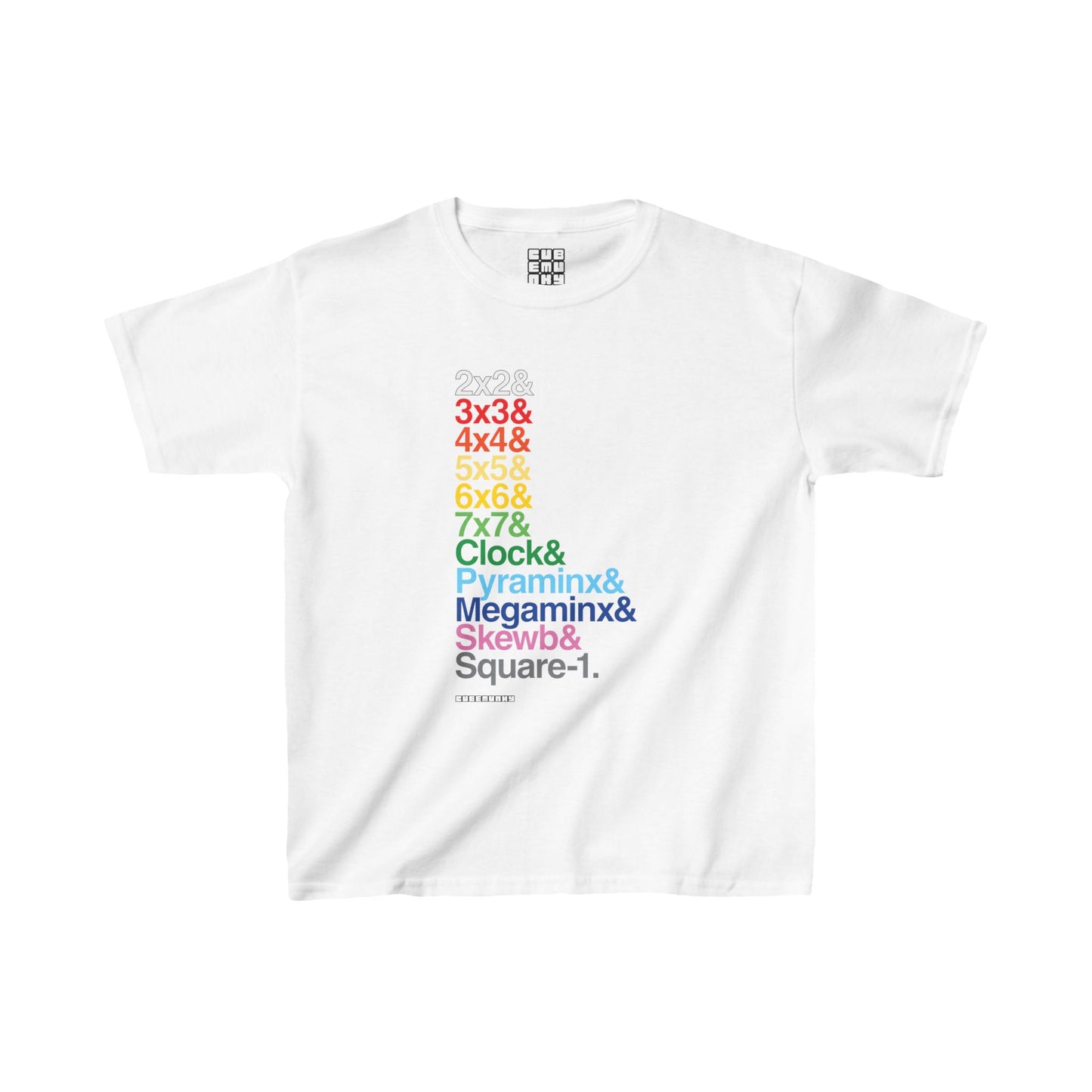 & List WCA Cubing Rainbow T-shirt  - UNISEX YOUTH