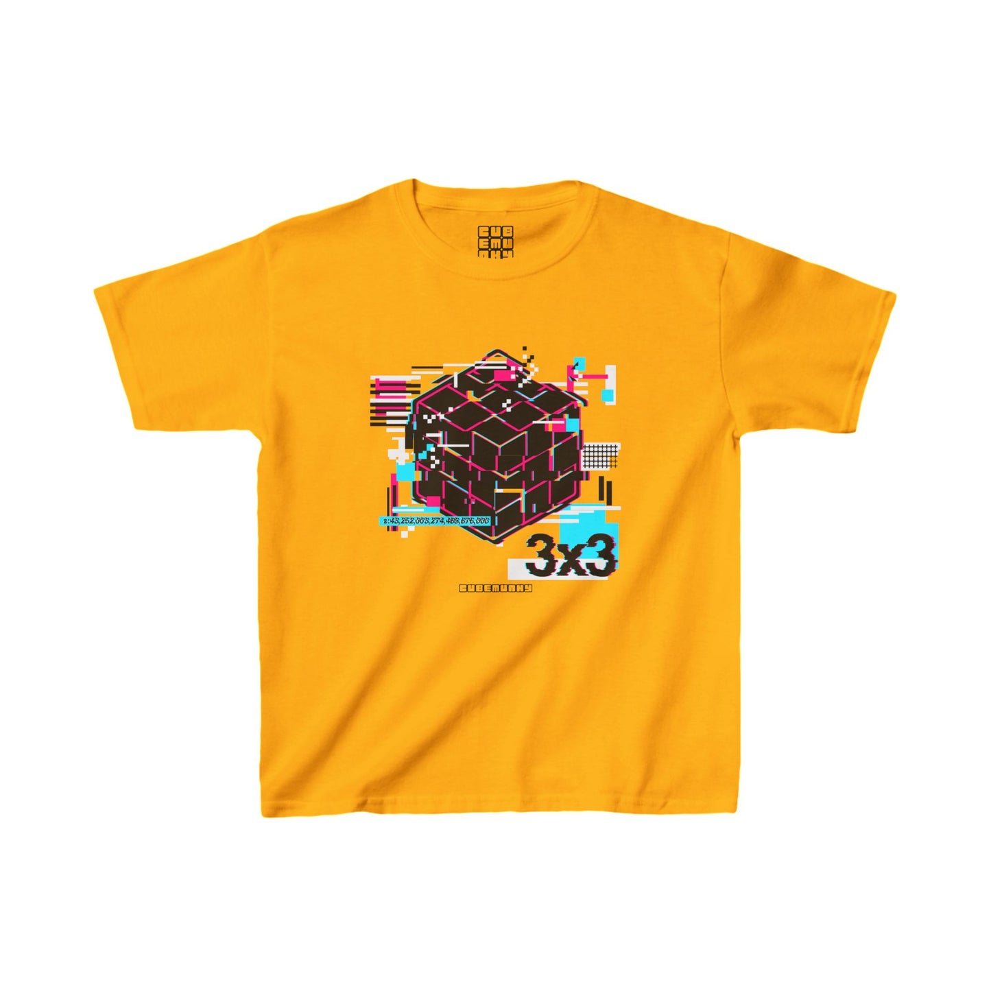 Cubemunky GLITCH 3x3 Cubing T-shirt  - UNISEX YOUTH