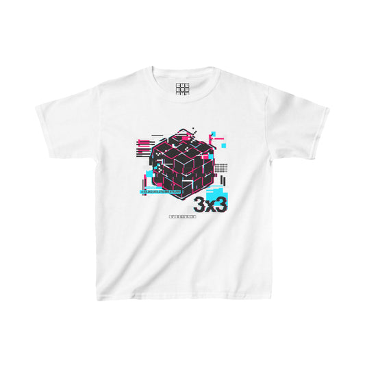 Cubemunky GLITCH 3x3 Cubing T-shirt  - UNISEX YOUTH