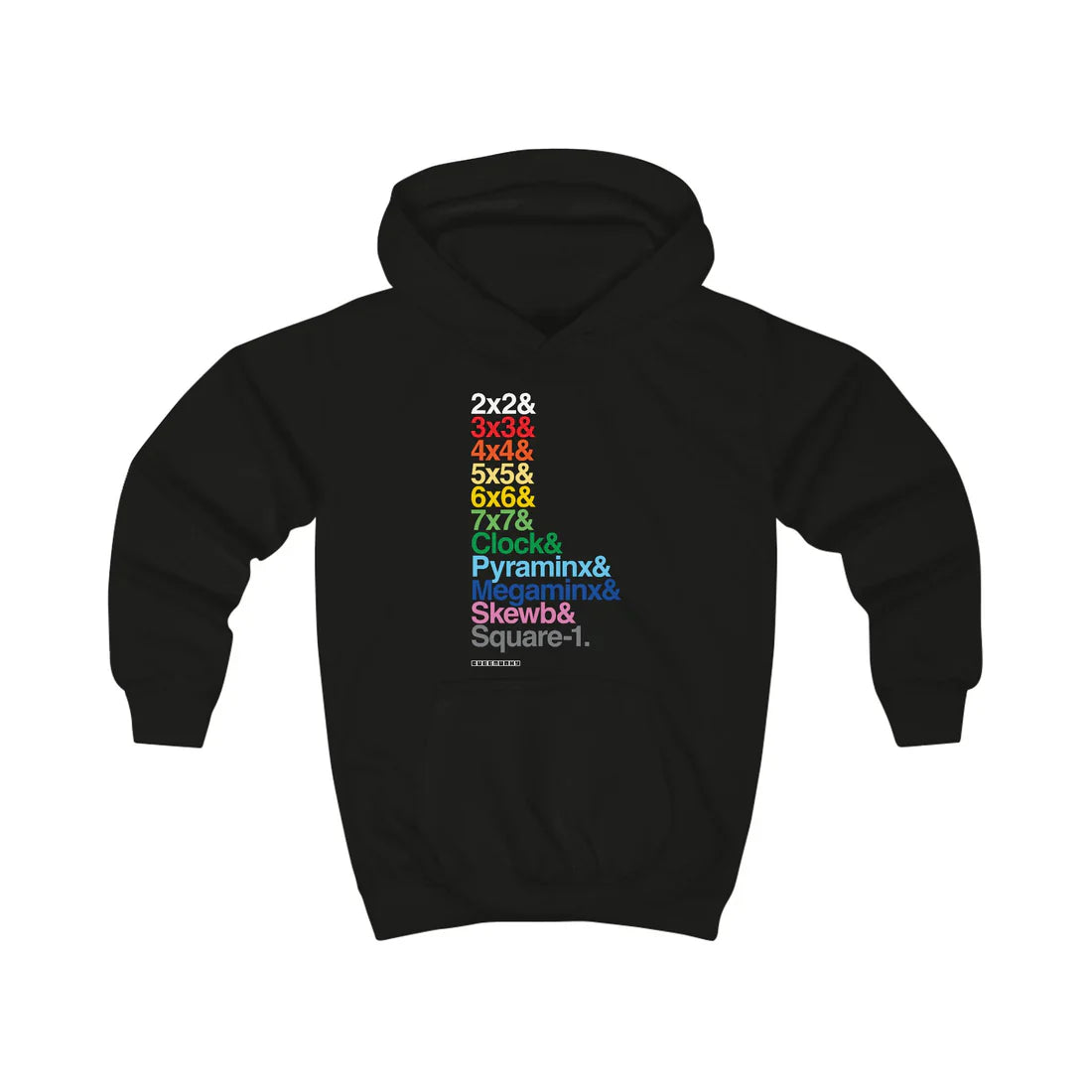 Cubemunky &List WCA Rainbow Cubing Hoodie - UNISEX YOUTH