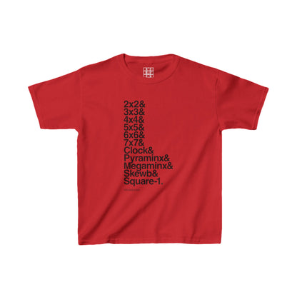 & List WCA Cubing T-shirt  - UNISEX YOUTH