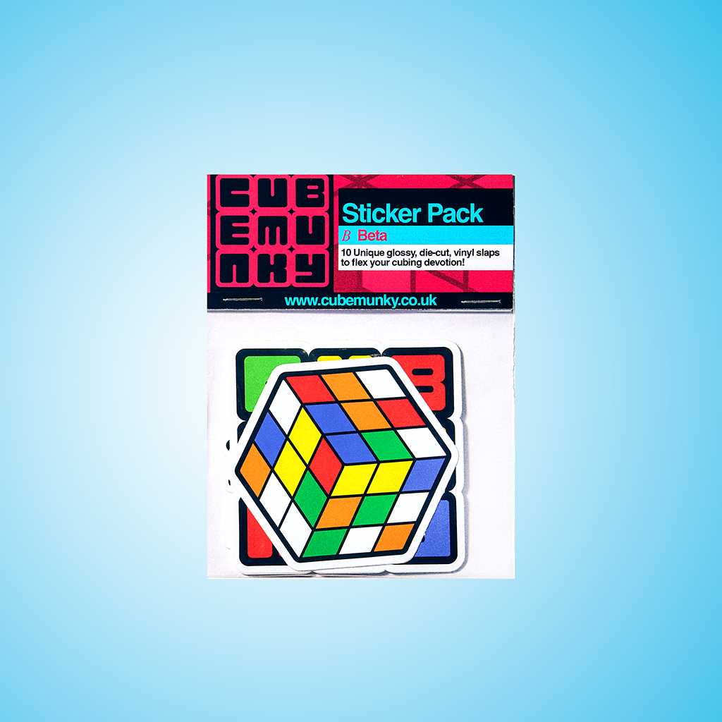 fun geometric cubing puzzle design vinyl die-cut stickers from cubemunky