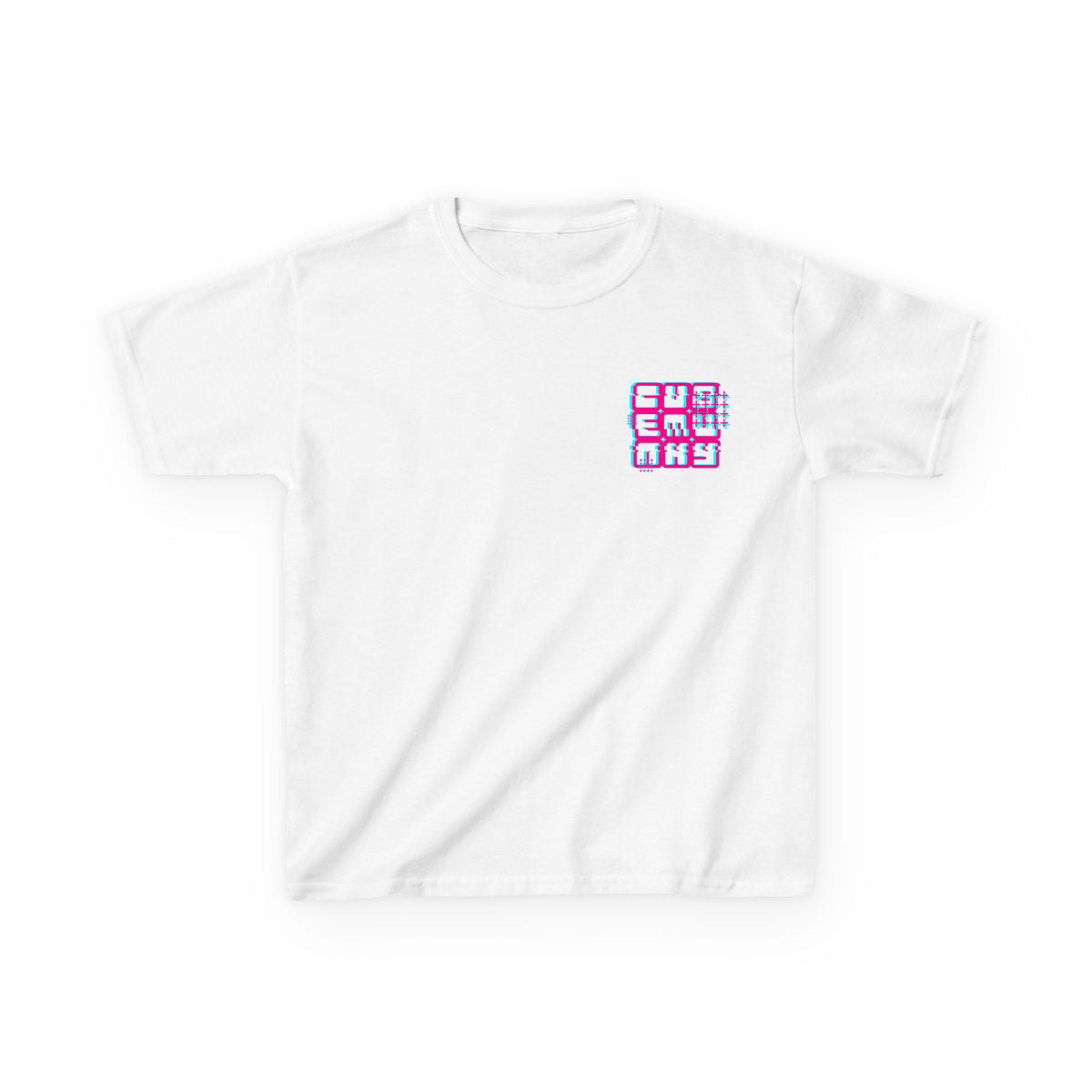 Cubemunky GLITCH 3x3 Backprint Cubing T-shirt - UNISEX YOUTH