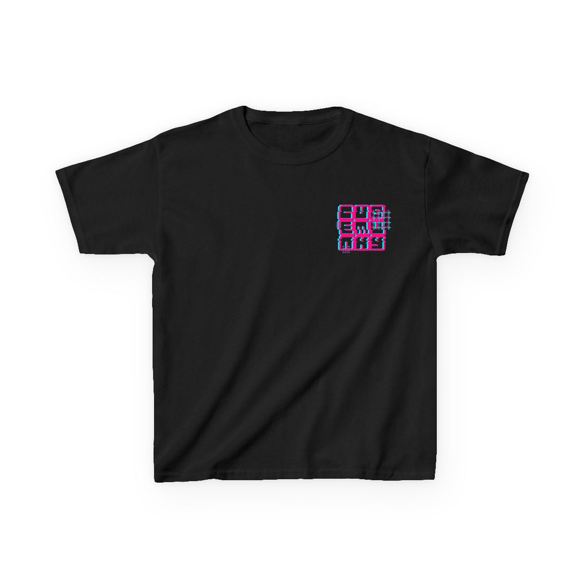 Cubemunky GLITCH 3x3 Backprint Cubing T-shirt - UNISEX YOUTH